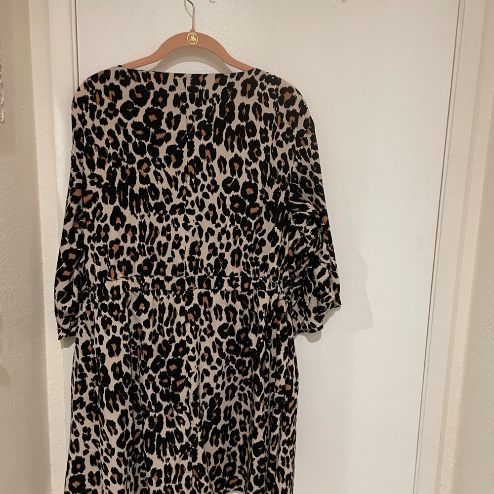 Lane Bryant crepe Leopard top
